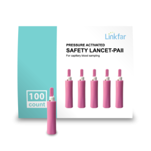 Lancetas Link Far Rosa 28G - Caja con 100 piezas