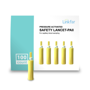 Lancetas Link Far Amarillo 21G - Caja con 100 piezas